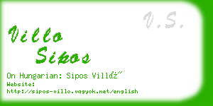 villo sipos business card